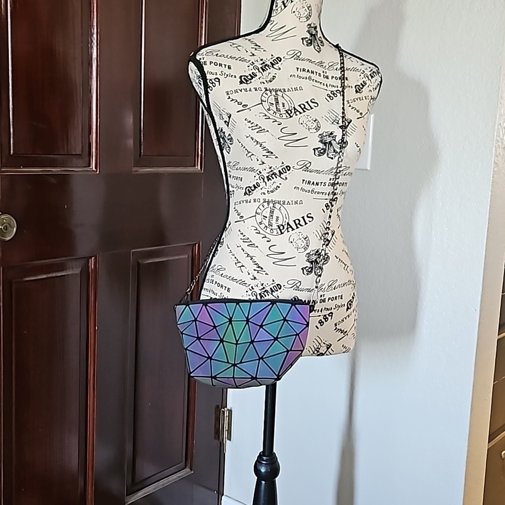 Iridescent Crossbody Hobo Style Bag